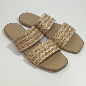 ILARIA SARTORI Woven Raffia/Leather Sandals